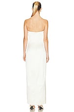 NICHOLAS Axelie Strapless Tube Gown in Pearl, view 4, click to view large image.