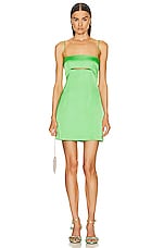 NICHOLAS Lomy Bandeau Cutout Mini Dress in Green, view 1, click to view large image.