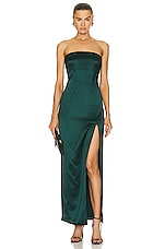 NICHOLAS Vivia Strapless Corset Gown in Alpine, view 1, click to view large image.