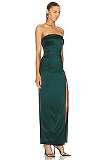 NICHOLAS Vivia Strapless Corset Gown in Alpine, view 2, click to view large image.