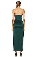 NICHOLAS Vivia Strapless Corset Gown in Alpine, view 4, click to view large image.