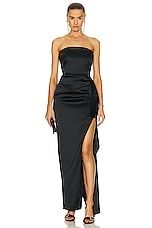 NICHOLAS Erelyn Strapless Gown in Black, view 1, click to view large image.