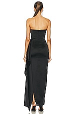 NICHOLAS Erelyn Strapless Gown in Black, view 4, click to view large image.