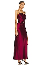 NICHOLAS Belira Cowl Neck Gown in Sangria, view 2, click to view large image.