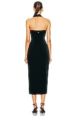 NICHOLAS Nabine Halter Midi Dress in Pine, view 3, click to view large image.
