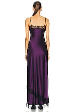 NICHOLAS Sage Lace Trim Slip Dress in Boysenberry, view 4, click to view large image.