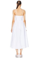 NICHOLAS Becker Princess Waist Midi Dress in White, view 3, click to view large image.