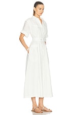 NICHOLAS Sunni Belted Utility Shirt Dress in Ivory, view 2, click to view large image.