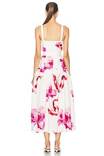 NICHOLAS Lidia Bustier Drop Waist Dress in Zoe Floral Print, view 3, click to view large image.