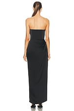 NICHOLAS Amelia Drape Bodice Maxi Dress in Black, view 4, click to view large image.