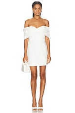 NICHOLAS Lori Strapless Twist Front Mini Dress in Ivory, view 1, click to view large image.