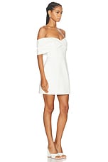 NICHOLAS Lori Strapless Twist Front Mini Dress in Ivory, view 2, click to view large image.