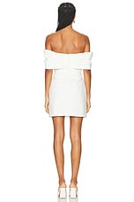 NICHOLAS Lori Strapless Twist Front Mini Dress in Ivory, view 3, click to view large image.