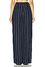 NICHOLAS Calista Belted Wide Leg Pant in Ink & Milk, view 3, click to view large image.