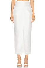 NICHOLAS Carmella Front Split Pencil Skirt in Ivory, view 1, click to view large image.