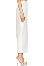 NICHOLAS Carmella Front Split Pencil Skirt in Ivory, view 3, click to view large image.
