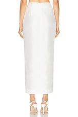 NICHOLAS Carmella Front Split Pencil Skirt in Ivory, view 4, click to view large image.