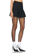 NICHOLAS Mimmy Pleated Mini Skirt in Black, view 2, click to view large image.