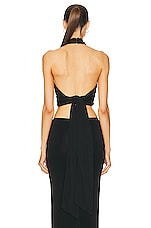 NICHOLAS Ramila Halter Cutout Top in Black, view 3, click to view large image.