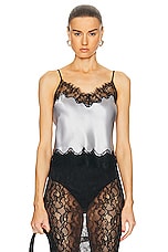 NICHOLAS Alani Lace Trim Camisole Top in Silver, view 1, click to view large image.