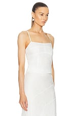 NICHOLAS Marjorie Seamed Camisole Top in Milk, view 2, click to view large image.