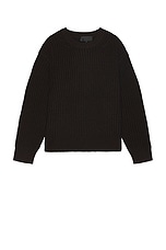 NILI LOTAN Tyler Sweater in Dark Brown, view 1, click to view large image.