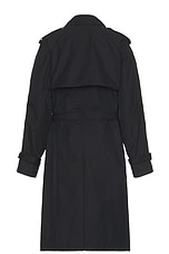 NILI LOTAN Kieran Trench Coat in Dark Navy, view 2, click to view large image.