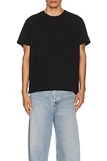 NILI LOTAN Brandon Tee in Jet Black, view 3, click to view large image.