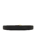 NILI LOTAN Louise Belt in Black & Shiny Brass, view 2, click to view large image.