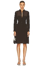 NILI LOTAN Eve Shirt Dress in Espresso, view 1, click to view large image.