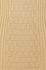 NILI LOTAN Zarina Lurex Knit Dress in GOLDEN YELLOW, view 4, click to view large image.