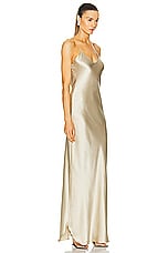 NILI LOTAN Cami Gown in Roosevelt Tan, view 2, click to view large image.