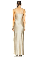 NILI LOTAN Cami Gown in Roosevelt Tan, view 3, click to view large image.