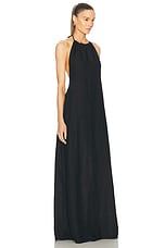 NILI LOTAN Lelia Halterneck Dress in Black, view 3, click to view large image.