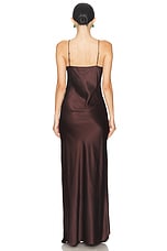 NILI LOTAN Cami Gown in Oxblood, view 3, click to view large image.