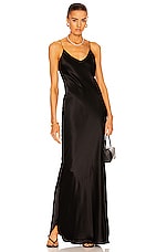 NILI LOTAN Cami Gown in Black, view 1, click to view large image.