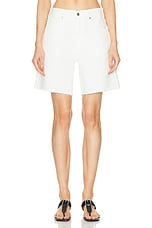 NILI LOTAN Russel Denim Short in Cream, view 1, click to view large image.