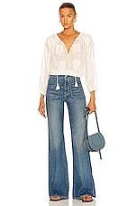 NILI LOTAN Florence Flare in Classic Wash, view 4, click to view large image.