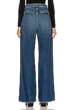 NILI LOTAN Flora Wide Leg in Classic Wash, view 3, click to view large image.
