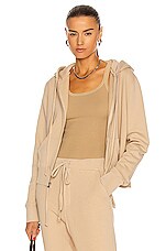 トップス NILI LOTAN CALLIE ZIP UP HOODIE CALLIE HOODIE | Women's Distressed Cotton Sweatshirt With