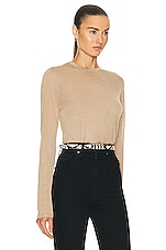 NILI LOTAN Candice Sweater in KHAKI, view 2, click to view large image.