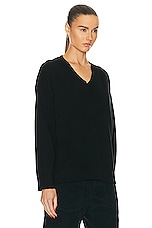 NILI LOTAN Shagen Sweater in Black, view 2, click to view large image.
