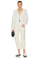 NILI LOTAN Isin Cardigan in Ivory, view 4, click to view large image.