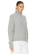 NILI LOTAN Sierra Sweater in Light Grey Melange, view 2, click to view large image.