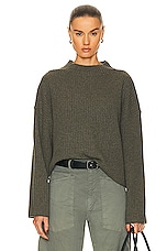 NILI LOTAN Idesia Sweater in Army Green, view 1, click to view large image.