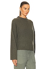 NILI LOTAN Idesia Sweater in Army Green, view 2, click to view large image.