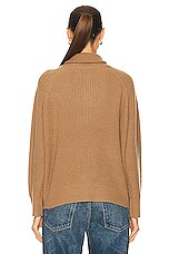 NILI LOTAN Garza Sweater in Camel, view 3, click to view large image.