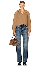 NILI LOTAN Garza Sweater in Camel, view 4, click to view large image.