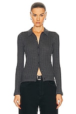 NILI LOTAN Alivia Cardigan in Charcoal, view 1, click to view large image.