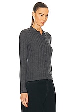 NILI LOTAN Alivia Cardigan in Charcoal, view 2, click to view large image.